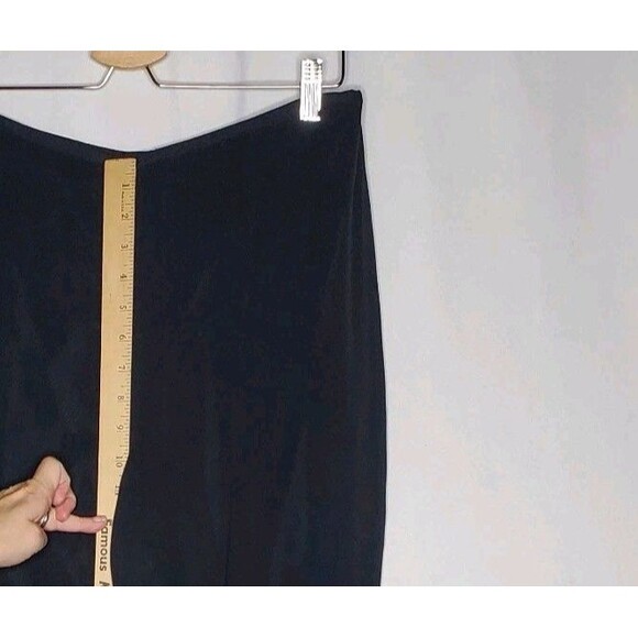 Zola Evening Silk Wide Leg Pants Women 12 Black Chiffon Overlay Romantic Gala - Picture 11 of 11